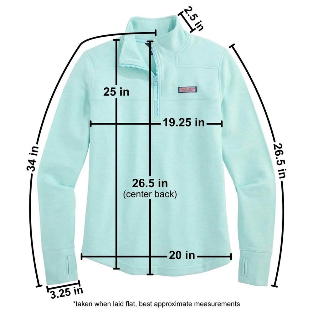 Vineyard Vines Dreamcloth Relaxed Shep Shirt Quarter Zip Sweatshirt Mint NWOT - Picture 14 of 14